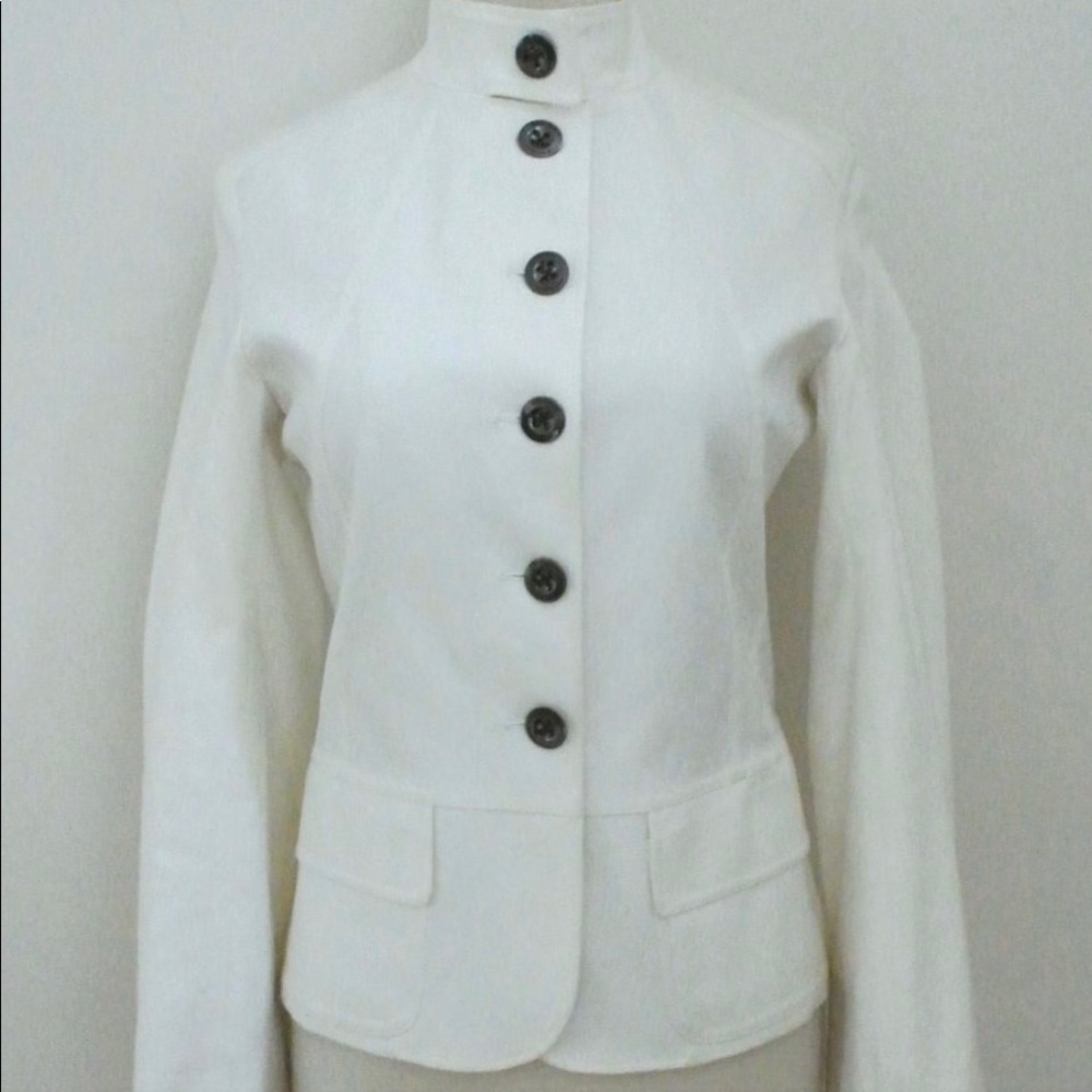 BURBERRY LONDON white cotton jacket